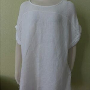 Chic White Women's Tunic Top